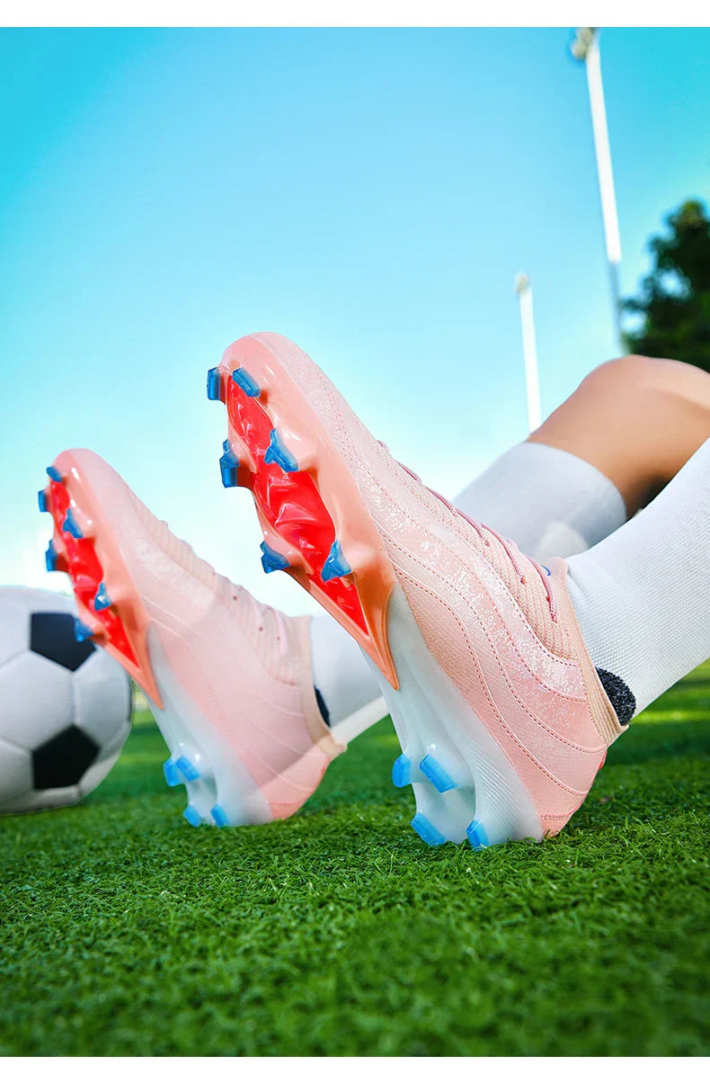 T31 High Quality Mens Soccer Shoes Training Non-Slip Turf Soccer Cleats TF/FG Football Sneakers Chuteira Campo