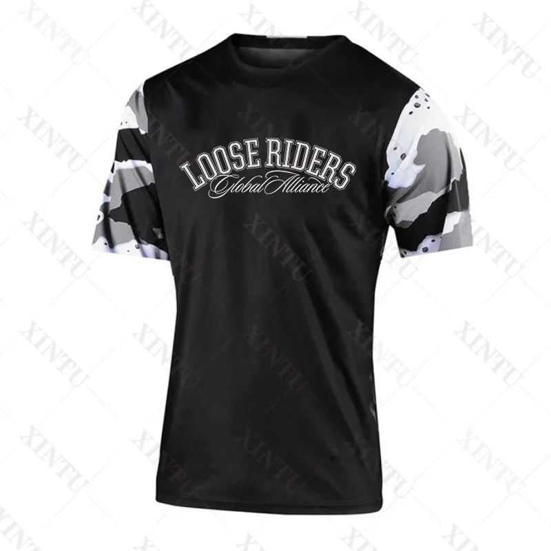 Loose Rider Men's Long Sleeve Jersey Mtb Cycling Shirt BMX Downhill Camiseta Motocross Mx Enduro Breathable Apparel