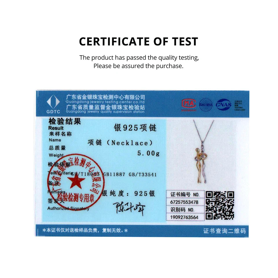 925 Sterling Silver Two-tones Hug Necklace, Detachable Sweet Love Pendant with O-chain for Women Men DIY Couple Necklaces