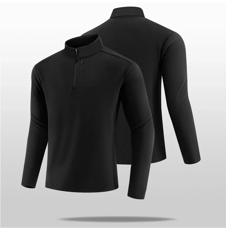 SBWL High-quality Outdoor Sports Inner Lining Autumn/Winter Warm Long-sleeved Stand-up Collar T-shirts Running Jackets Tops