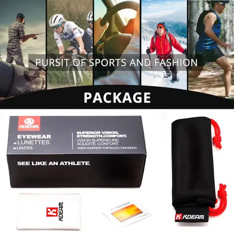 Outdoor Sports Polarized Sunglasses Men's Fishing TR90 Frame UV Protection Lens Shield Sun Glasses Women Eyewear with Box