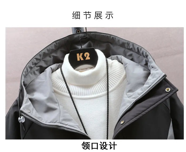 Winter Tracksuit Men Warm Sports Printed Thick Suit Mens Casual Hooded jacket+Pants Sweatsuit Male 2 Piece Sportswear