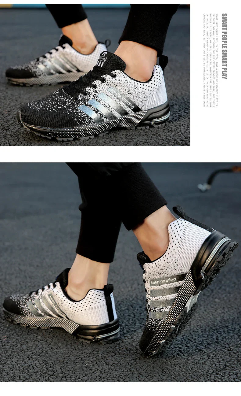 New fashionable plus-size men's casual sports shoes, walking and running shoes, tennis vulcanized men's shoes