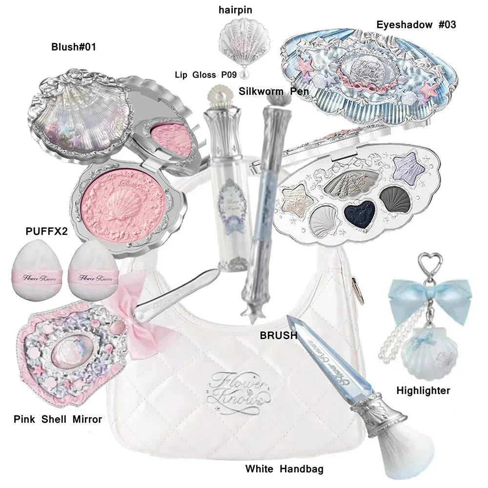 Makeup Set All In Flower Knows Little Angel Highlighter Powder Blush Strawberry Rococo Lip Gloss Perfume Kit