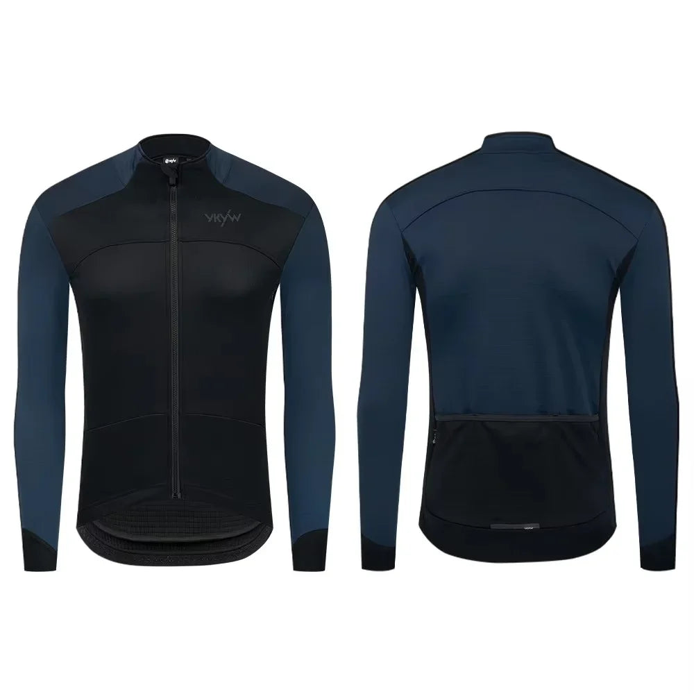 Men's Cycling Jacket Waterproof Windproof Road Bike Tops Winter 0°C Thermal Fleece Bicycle Jersey  Cycling Clothing