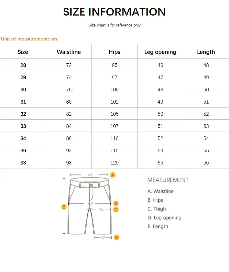 Men's Straight Casual Denim Shorts Simple Solid Color Slim Jeans Comfortable Breathable Bermuda Short Pants Summer