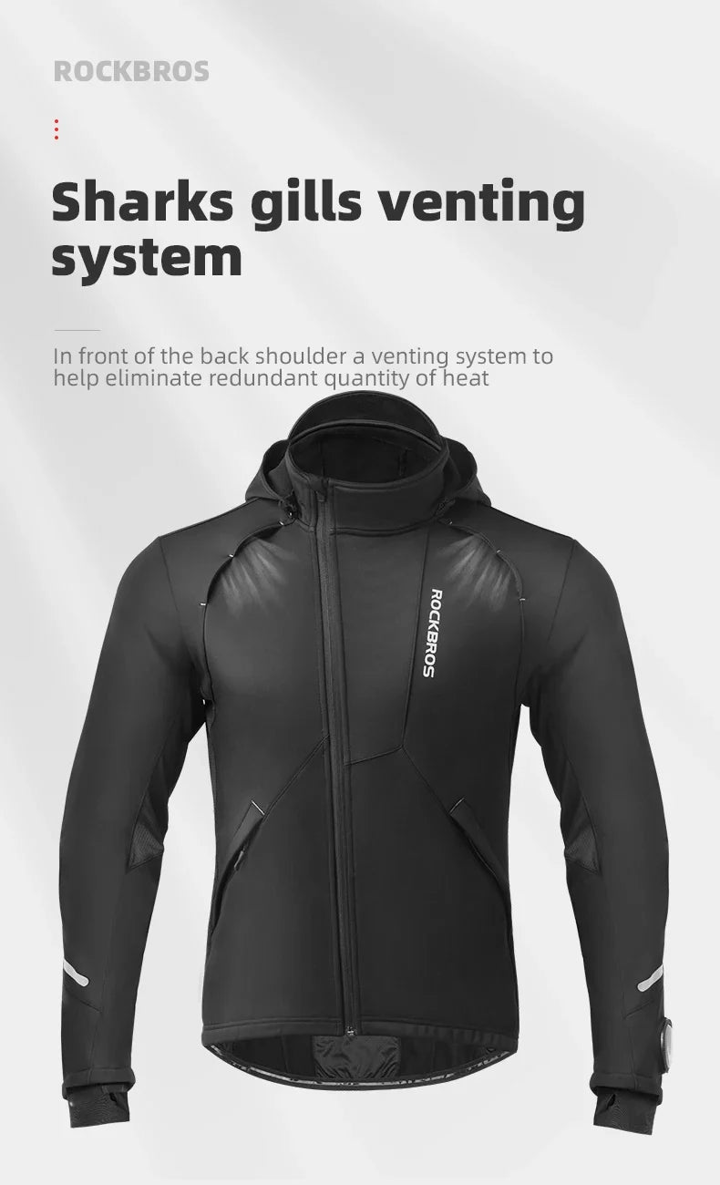 Bicycle Jacket Winter Cycling Clothing Thermal Fleece Long Sleeve Cycling Bike Clothing Warmer Windproof Sportswear