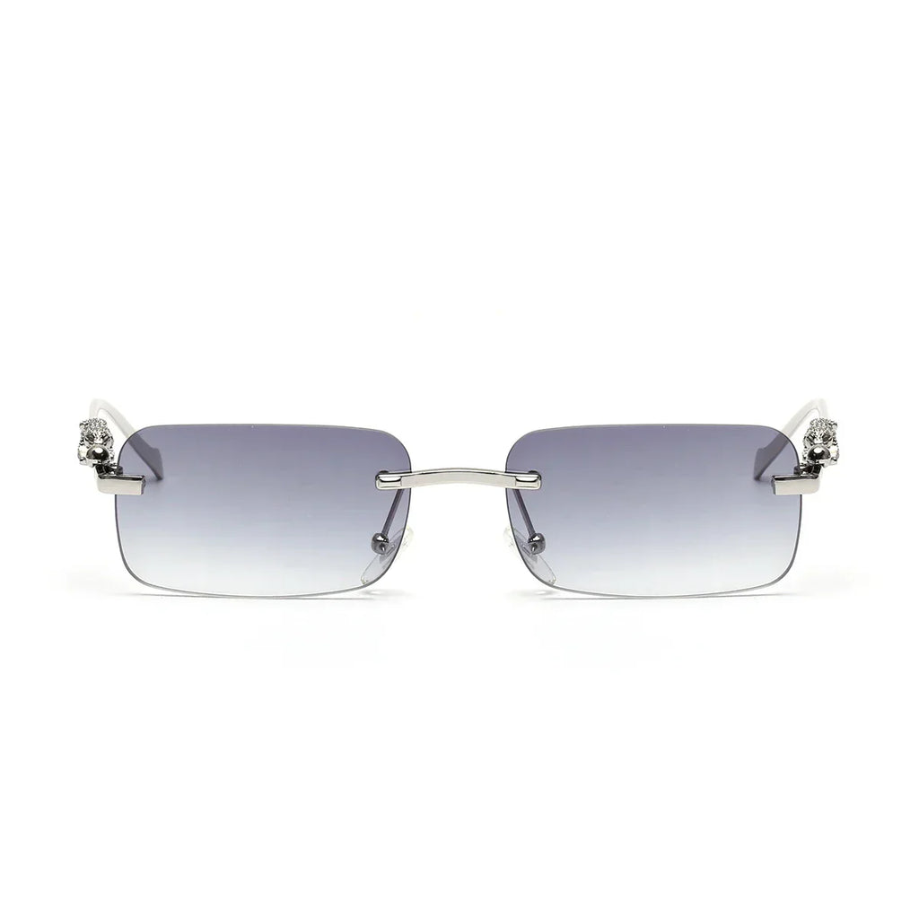 rimless sunglasses UV400 fashion square metal glasses for men women designer man's brand sun glasses shades for outdoor