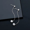 Real 0.8 Carat Moissanite Diamond Drop Earrings Women’s S925 Silver Plated PT950 Long Tassel Dangle Earring Fine Jewelry