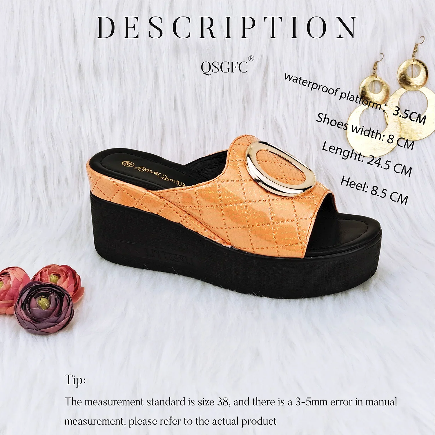 Comfortable Insole Versatile Round Metal Decoration Ladies Sandals