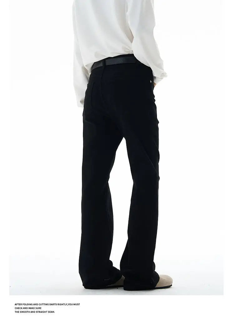 Fashion Men's Vintage Disco Flared Pants Solid Stretch Slim Fit Trousers Hippie Style Casual Wide Leg Pants Male Streetwear