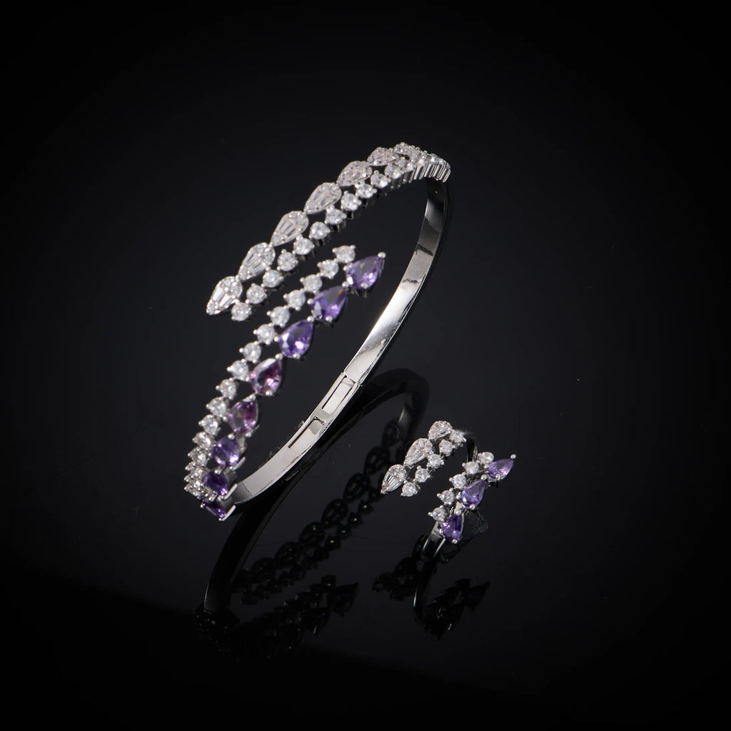 00086 Necklace Sets for Women Heart Water Drop Cubic Zirconia Layer Jewellery Set Dubai Saudi Party Engagement Accessory