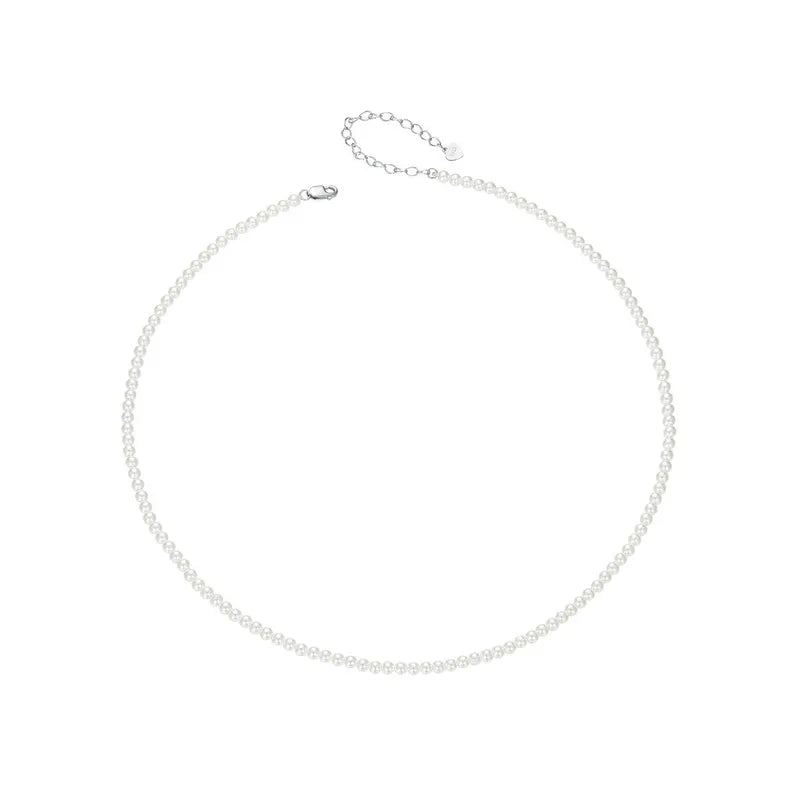 Pearl Necklace for Women Shell Pearl Beaded Necklace, 925 Sterling Silver Australian South Sea Pearl Necklace Jewelry