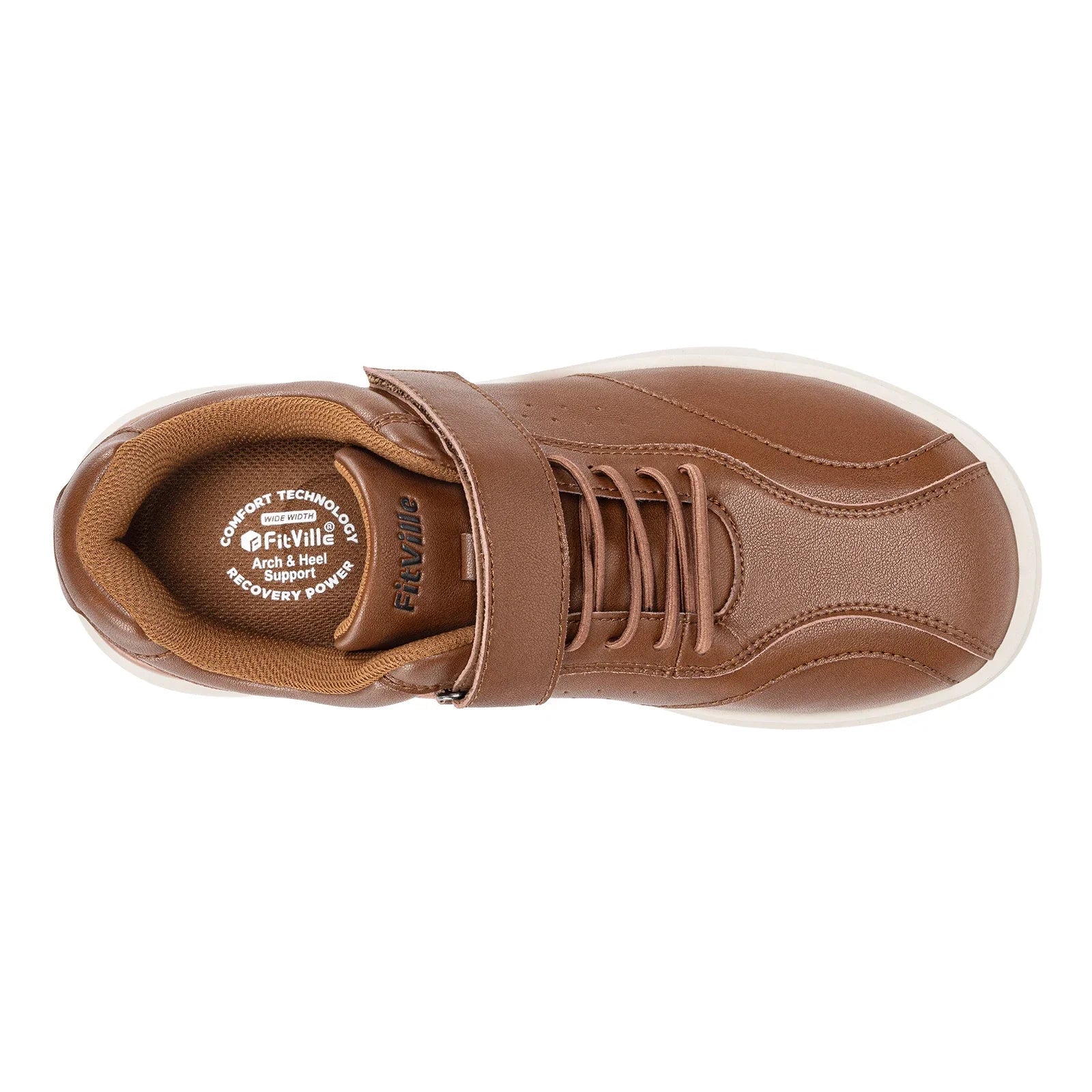 Men Wide Walking Shoes Casual Comfortable Oxford Shoe Lightweight Arch Support Non-Slip Leather Business Sneakers