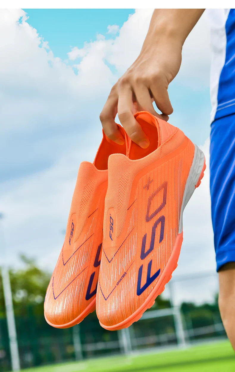 New Men's Football Boots Turf Comfortable Soccer Shoes Sport Ultralight Fg Grass Cleats Futsal Non Slip Indoor Adult Non-Slip