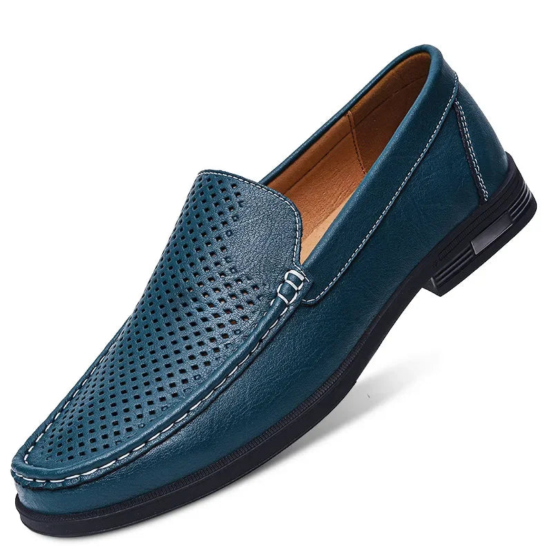 Genuine Leather Men's Shoes Classics Business Dress Shoes Moccasins Slip on Loafers Driving Shoes for Men Casual Shoe Big SIze48