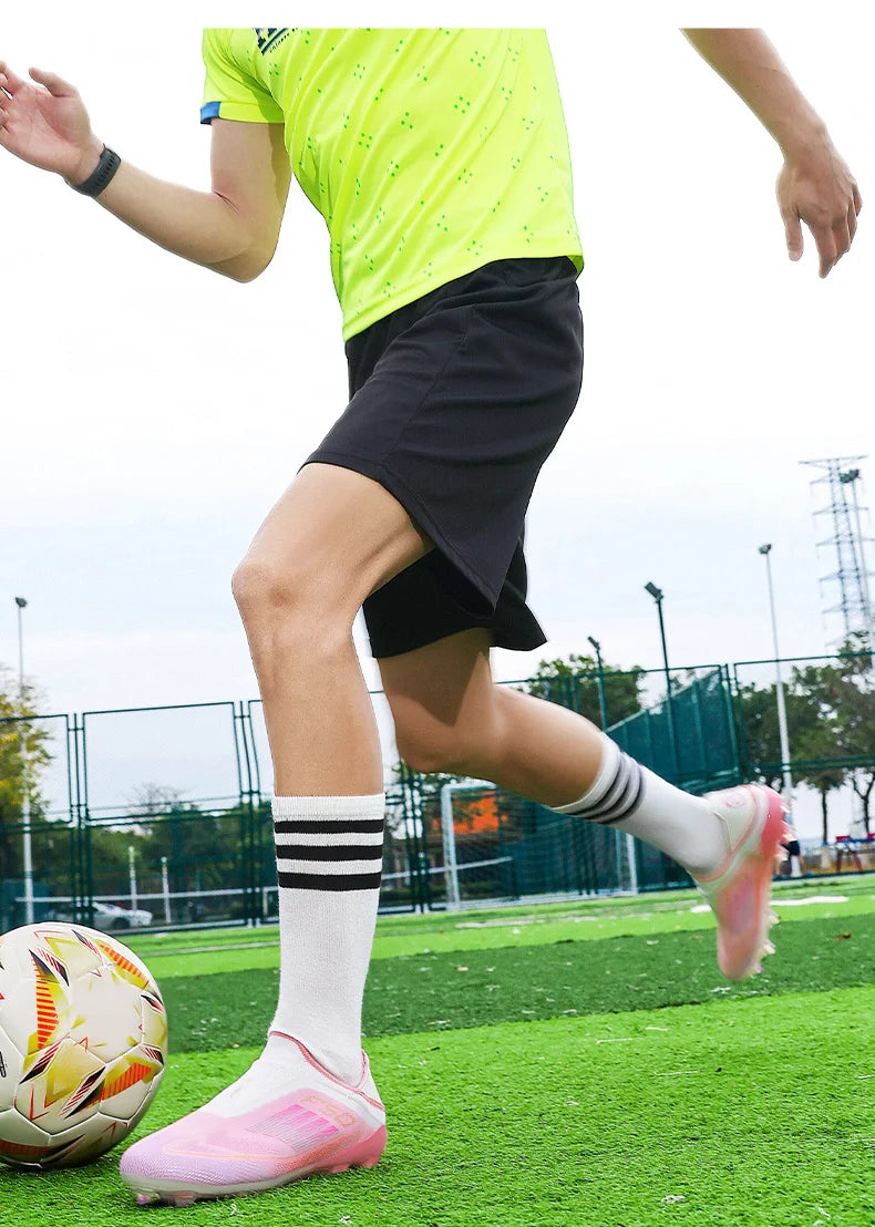 Men Football Boots Long Spikes Match Futsal Soccer Shoes Training TF Ultralight Indoor Sneakers Breathable Cleats Drop Shipping