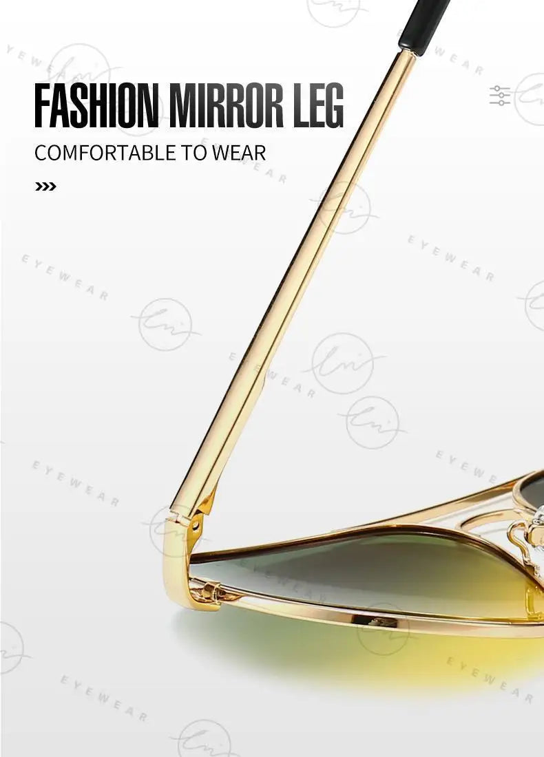 Aviation Photochromic Day Night Vison Sunglasses Men Polarized Fashion Sun Glasses Women Safe Driving Anti-Glare UV400