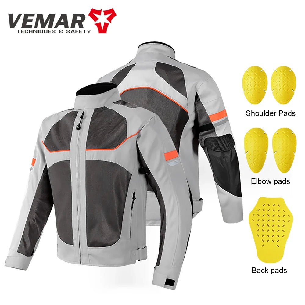 Summer Motorcycle Jacket Men's Motocross Jacket Motorcyclist Jacket Protective Gear Coat Racing Reflective Oxford Clothing M-5XL