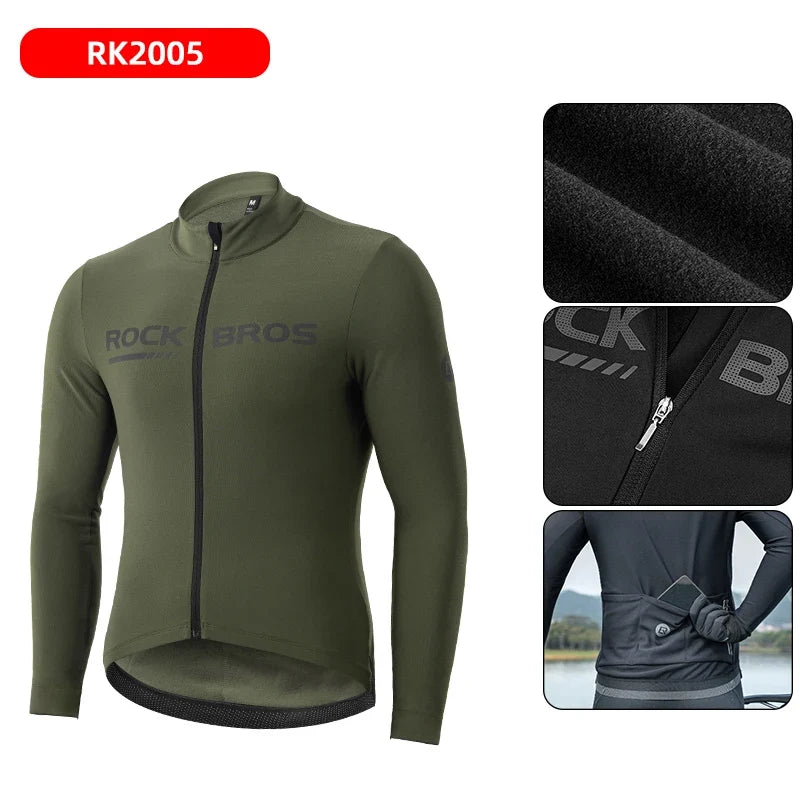 Winter Warmer Bicycle Jackets Windproof Thermal Fleece Bike Tops Coat Men Women MTB Road Sports Cycling Jerseys Jacket