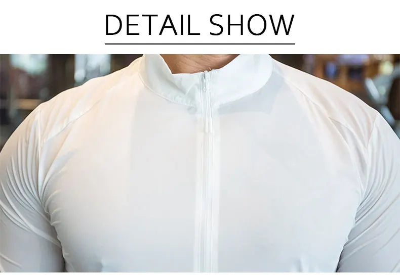Men's Running Training Elastic Coat Outerwear Gym Tights Jacket Outdoor Cycling Sweatshirt Dry Fit Breathable Compression Tops