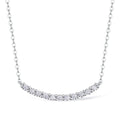 2.6mm Full Moissanite Necklace S925 Sterling Silver Plated 18k White Gold Smile Necklaces for Women Birthday Gift