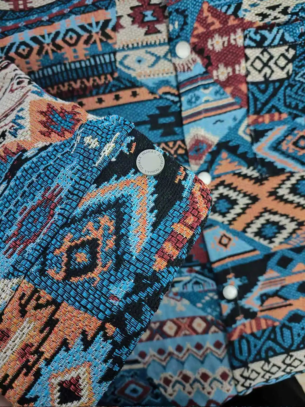 Spring and autumn new ethnic style printed long-sleeve jacket for men, high-end stylish trendy jacket
