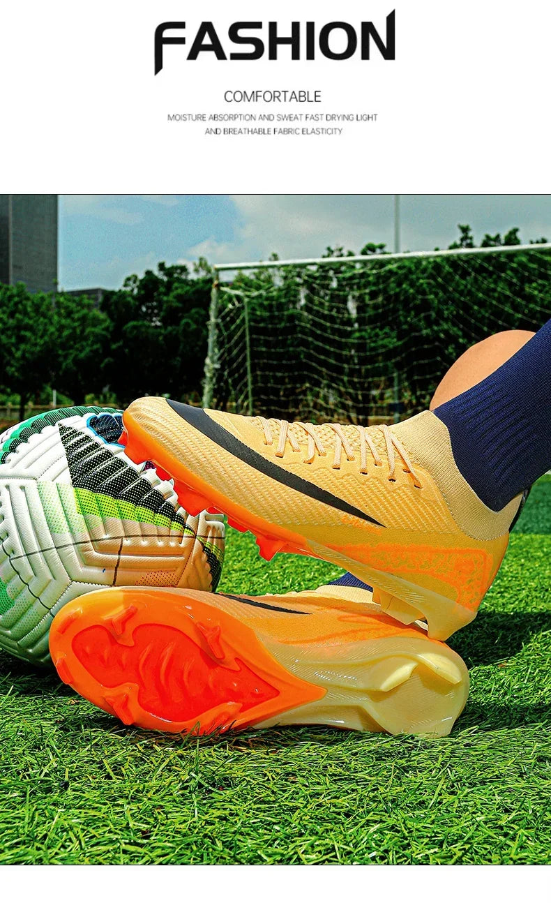 New Men's Soccer Shoes Cleats Sneakers Non-Slip Wholesale Football Boots Training FG Top Quality Drop Shipping Unisex Adult