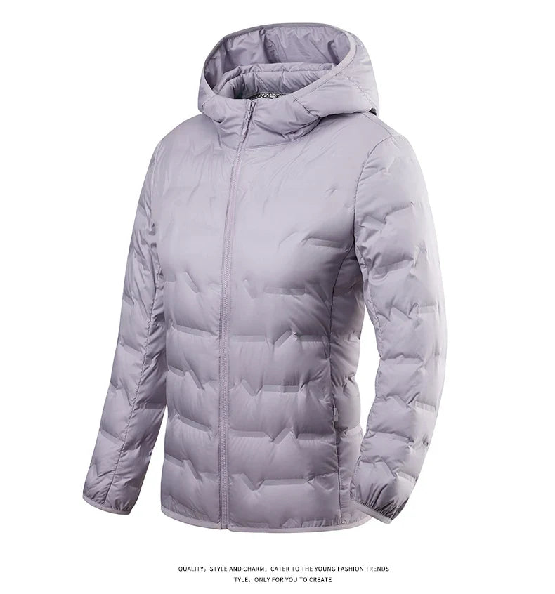 Winter Warm Down Jacket Women Hiking Camping Climbing Trekking Graphene Lining Coat Duck Down Lightweight Padding Jackets