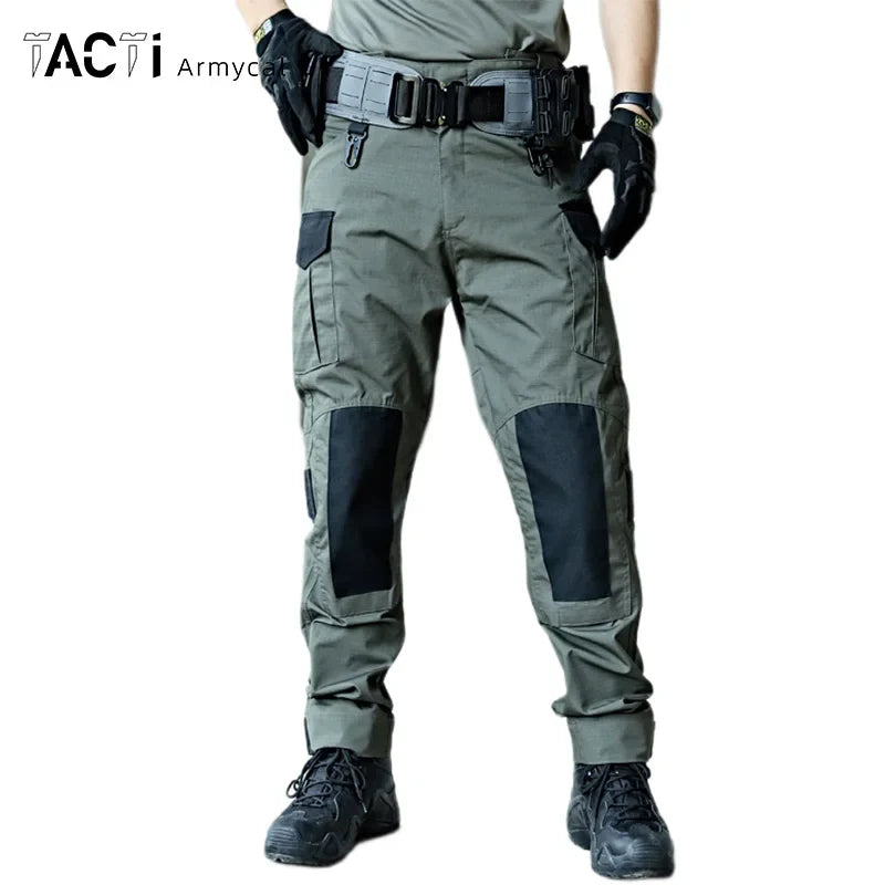 Plus Size 6XL Mens Tactical Pants Multiple Pocket Elasticity Military Urban Commuter Tacitcal Trousers Men Slim Fat Cargo Pants