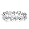 16.8-20.4CTTW Luxury Water Drop Moissanite Bracelet Wedding Female Jewelry Full Diamond Sterling Silver Bangle Plated 18K