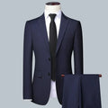 Suit  Outdoor Gentleman Solid-color Men's Fashionable Formal Business Wedding Hosting Banquets Casual and Fitted Gentle Suit