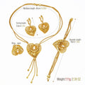 Gold Color Heart Jewelry Set Love Pendant Necklace Drop Earrings For Women Wedding Party 2026 Trending Hight Quality