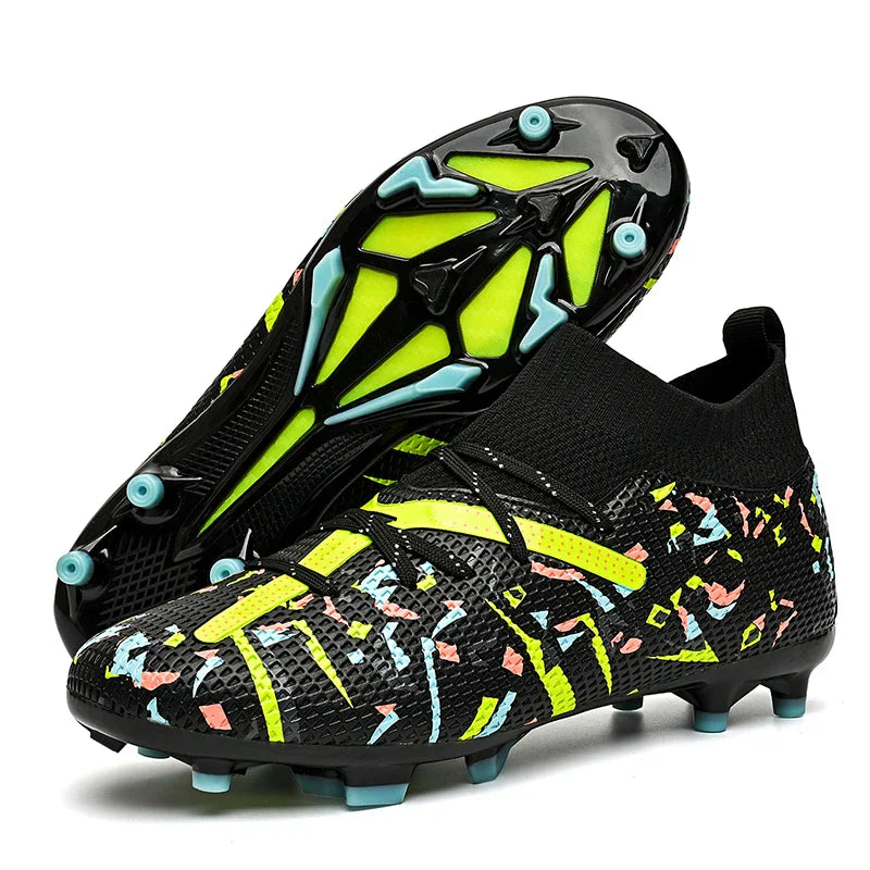 LiXingMing Football Boots Men White Professional High-Tops Soccer Society Cleats Football Shoes Non-Slip Match Training Sneaker
