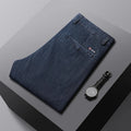 2026 Thin Stretch Denim Business Casual High Waist  High Lyocell  Men's Fit Straight Lightweight Cotton  Light Grey Jeans