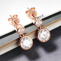 Bezel Full 2.6cttw D Color Moissanite Drop Earrings for Women S925 Silver Plated 18K Rose Gold Bubble Diamond Stud Earring