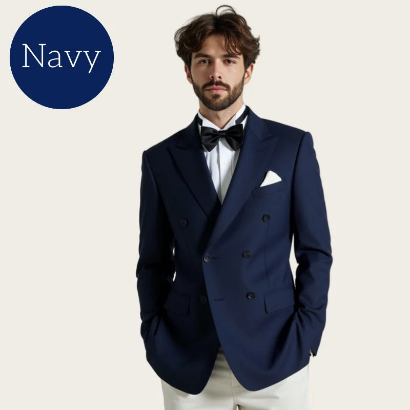 Elegant Double-breasted Men's Suit