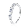 Oval Cut Full Moissanite Ring for Women 925 Sterling Silver with White Gold Plated Lab Diamond Wedding Gemstone Rings