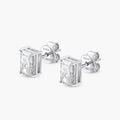 Classic 100% 925 Sterling Silver Real Moissanite Gemstone White Gold Earrings Ear Stud For Women Fine Jewelry Wholesale