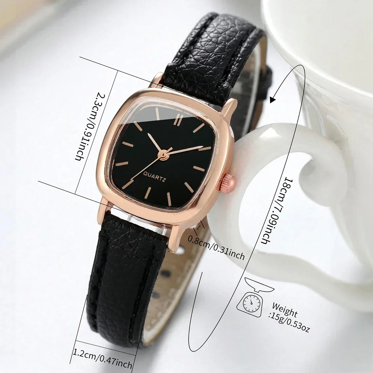 Fashion Small Dial Women Quartz Watch Ladies Simple Leather Band Wristwatches（Without Box）