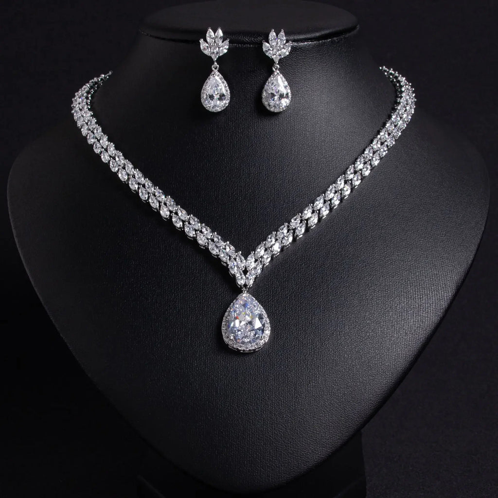 Pop Hot Stereo Jewelry Oil Painting Necklace Earrings Premium Multi-Color 2-Piece Wedding Travel Women's Holiday Gift M-1000