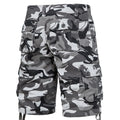 Men's Camo Shorts Summer Casual Half Pants Camouflage Outdoor Sports Short Pants Side Pocket Cotton Breathable Shorts