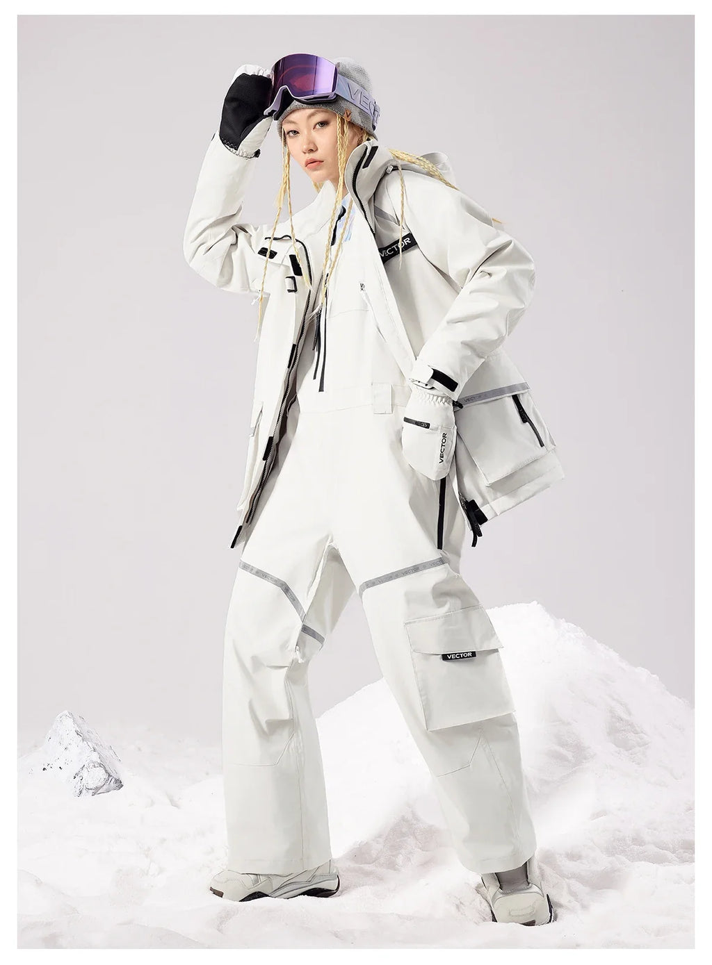 Brand Men Women Ski Jacket Winter Warm Windproof Waterproof Ski Suit Outdoor Sports Snowboard Coat Splicing double plate