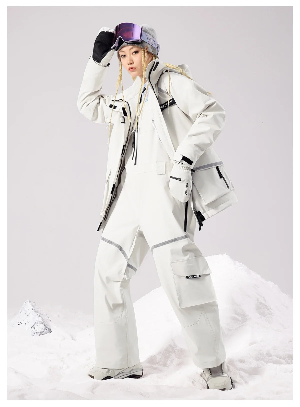 Brand Men Women Ski Jacket Winter Warm Windproof Waterproof Ski Suit Outdoor Sports Snowboard Coat Splicing double plate