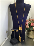 Trendy Fashion2PCS Luxury  flower Indian Jewelry Sets For Women Wedding Party Indian Dubai Bridal jewelry Set