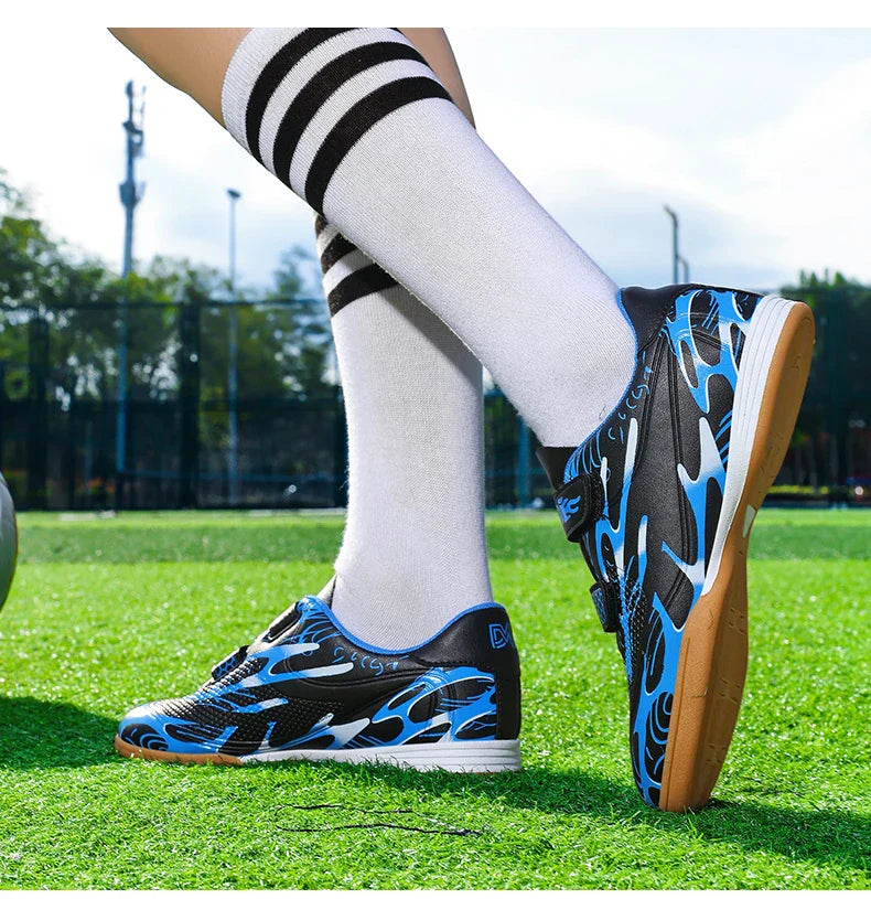 Professional Soccer Shoes Kids Long Spikes FG Football Boots Outdoor Grass Cleats Turf Football Shoes Boys Training Soccer Boots