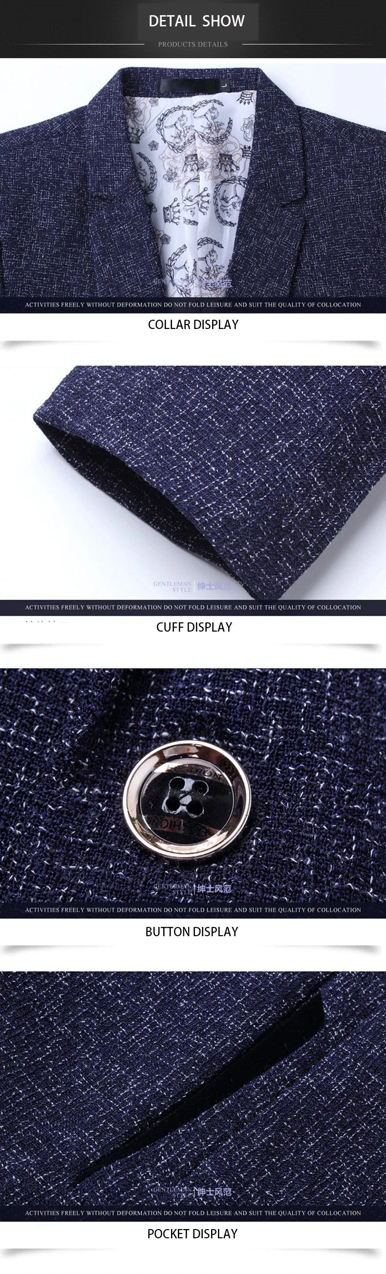 TFETTERS New Arrival Mens Blazer Jacket Suit Wedding Prom Party Slim Fit Smart Casual Suit Men Jacket Business Men Suit Jacket