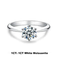 1ct 2ct 3ct 5ct D Color Moissanite Engagement  Ring for Women 925 Sterling Silver Gold Plated Solitaire Rings Wholesale