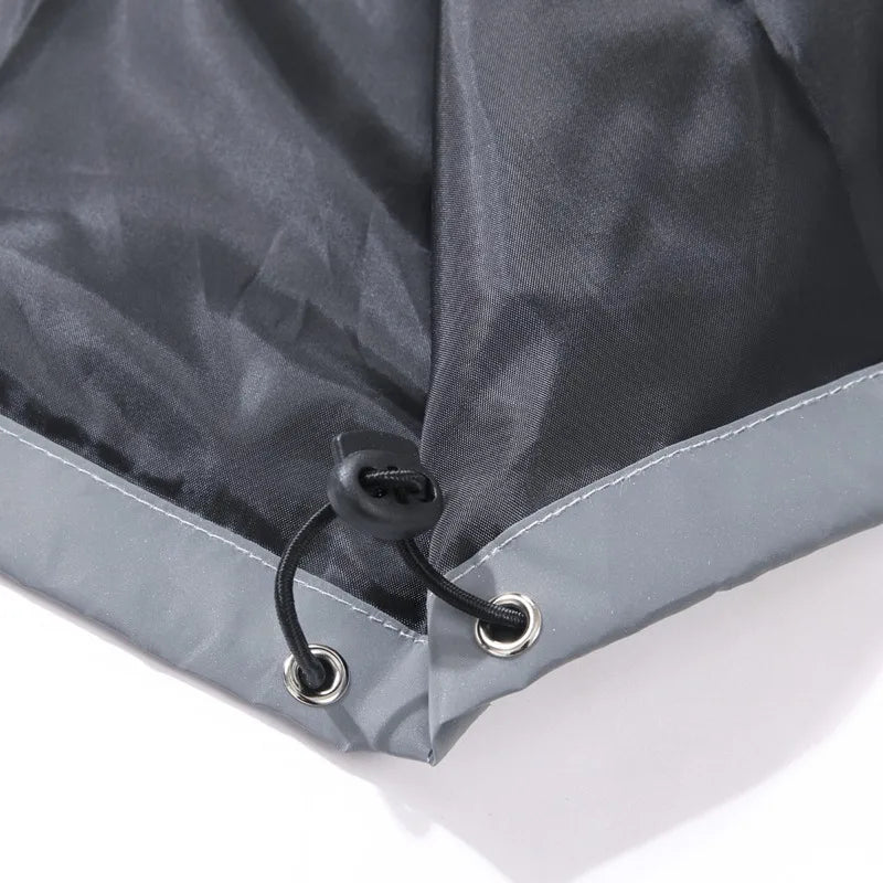 Men's Night Reflective Jacket Fashion Cross Printed Windproof Hooded Coats Streetwear Outdoor Cycling Jogger Safety Outerwear