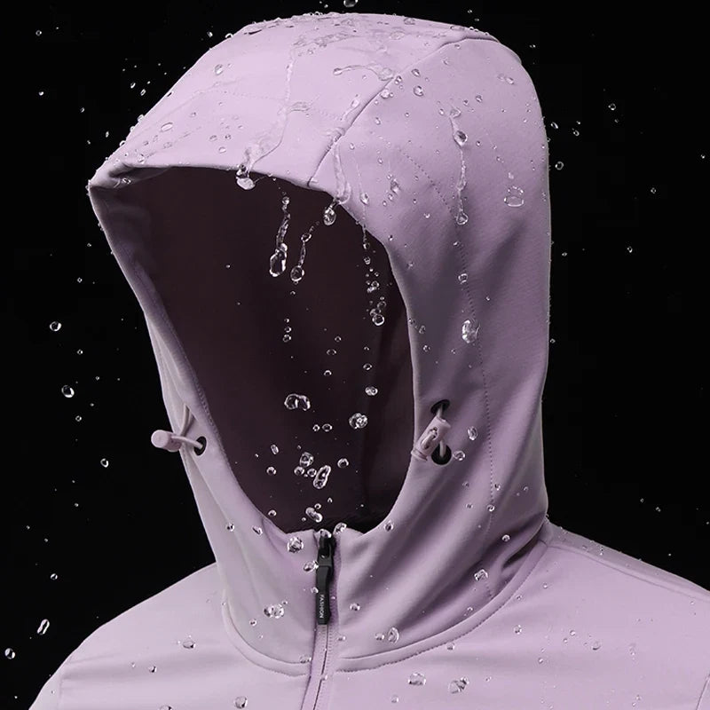 Waterproof Fleece Jacket Women Windproof Thermal Soft Shell Coat Outdoor Hiking Camping Climbing Trekking Windbreaker